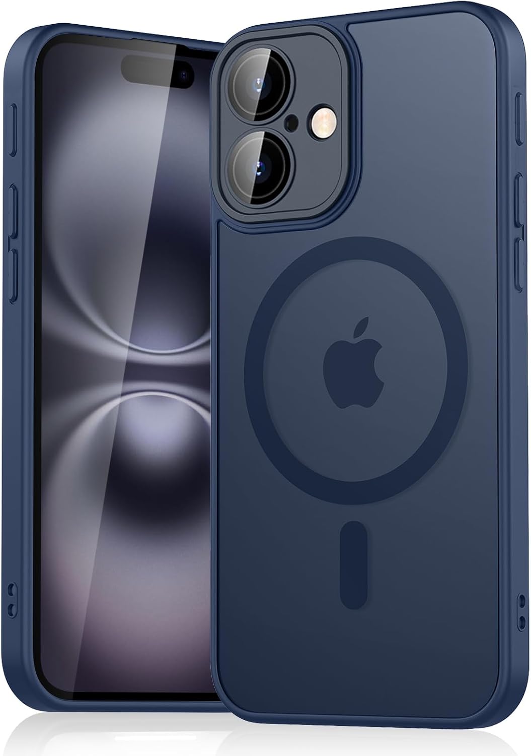 Magnetic Case for iPhone 16 6.1-Inch Compatible with MagSafe, Translucent Matte Back Slim Shockproof Phone Cover for iPhone 16 (Blue, iPhone 16)